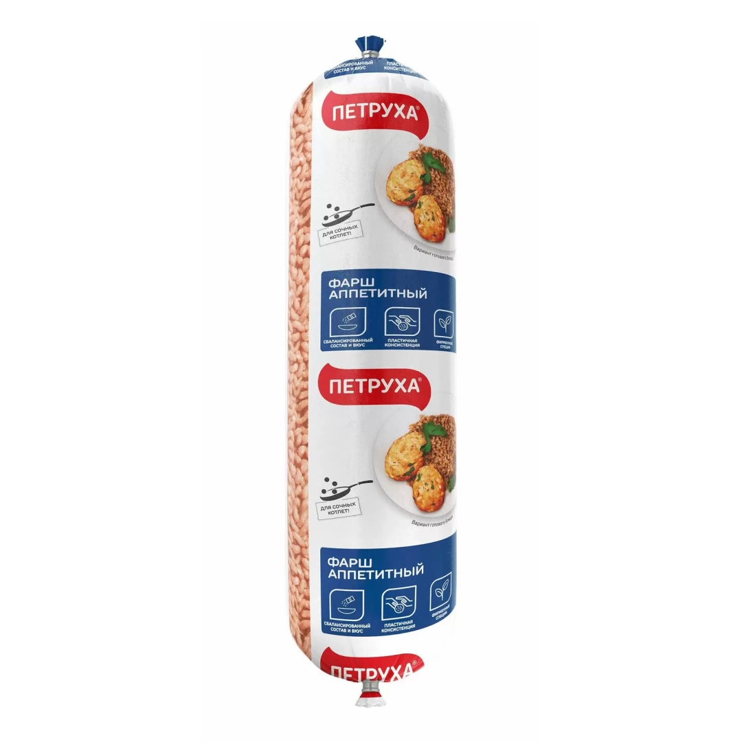 Фарш кур. Петруха, туба/0,75кг, ящ/15 кг / 750г.
